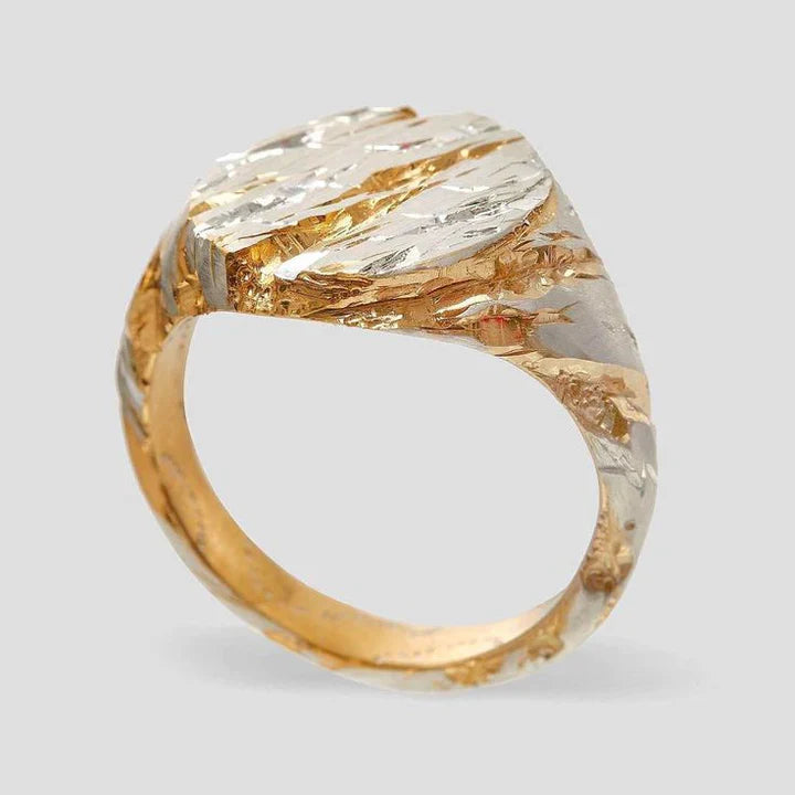 Antiker Ring aus Gold und Silber