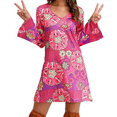 Susan – Hippie Kleid mit Druck