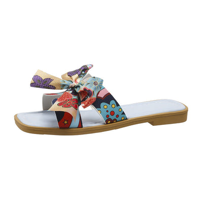 Adele – Modische Sommer Sandalen mit Schleife und Quadratzehen für Damen