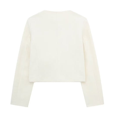 Seraphina - Modischer Kurzmantel mit Umschlagbesatz Alleskönner