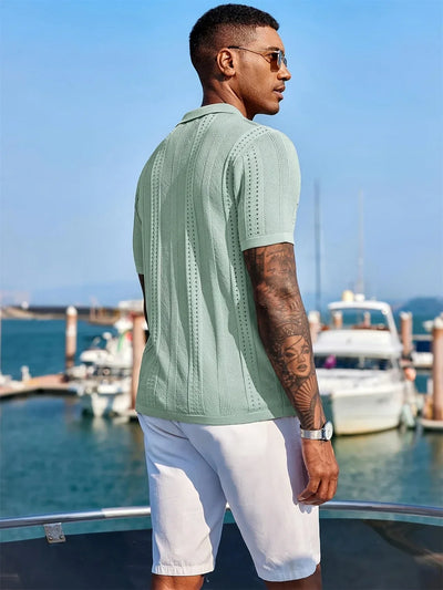 Semyon – Modisches Strickhemd Mit Aufwendigem Muster