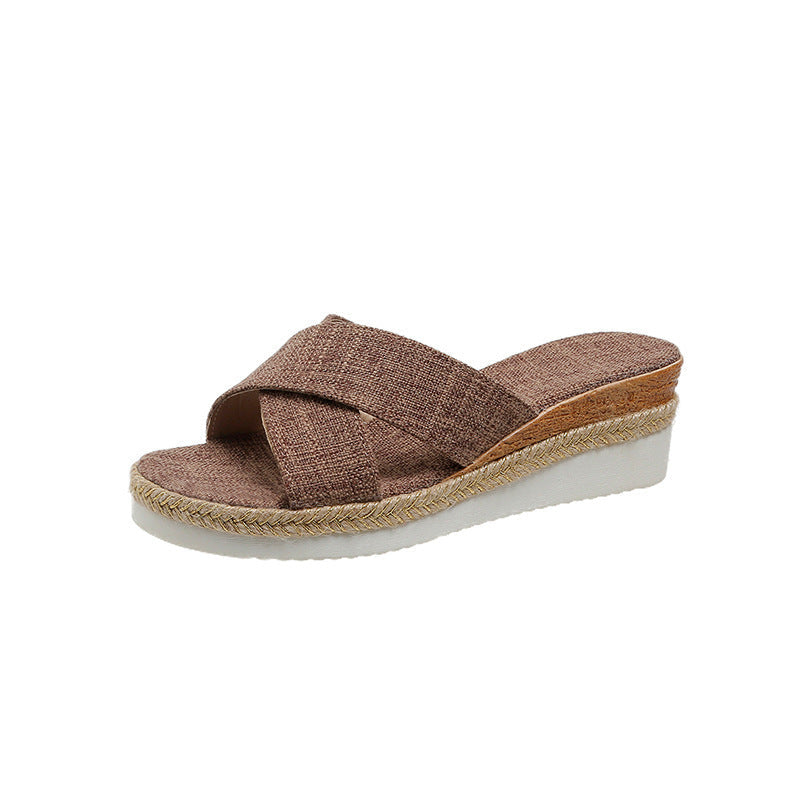 Lauren – Vegane Keilsandalen aus Hanf