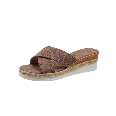 Lauren – Vegane Keilsandalen aus Hanf