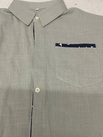 Trofim – Elegantes Niedliches Hemd Mit Vogel Drucken