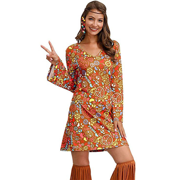 Susan – Hippie Kleid mit Druck