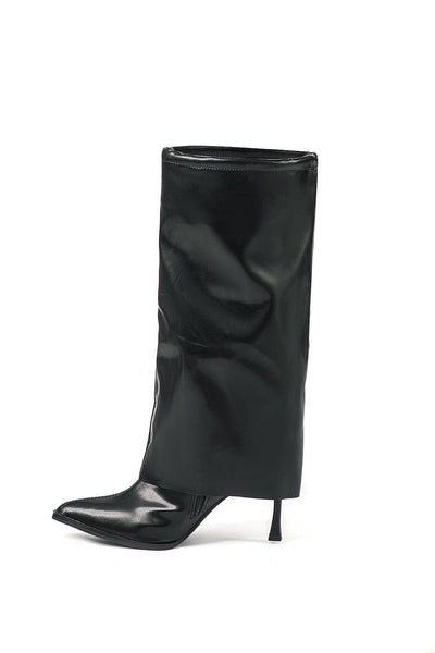Olivia | Schwarze Designer-Stiefel mit einzigartigem Oversized-Look