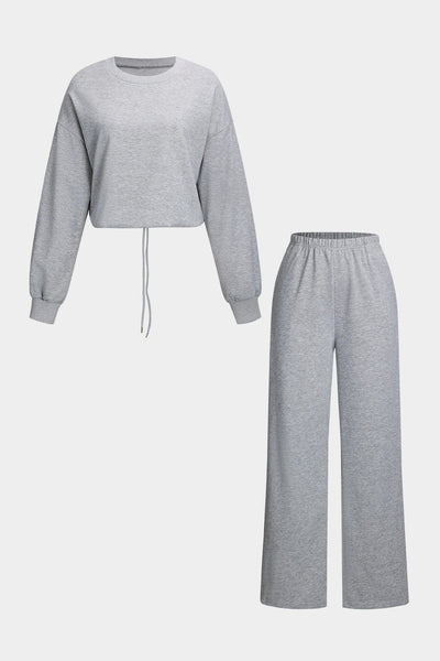Sienna | Zweiteiliges Kuschel-Lounge-Set mit Cropped-Pullover