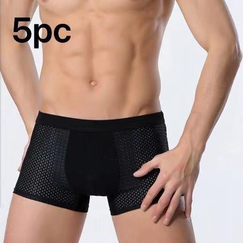 Rowan – Hochwertige Herren-Boxershorts aus Eiskrepp mit Mesh
