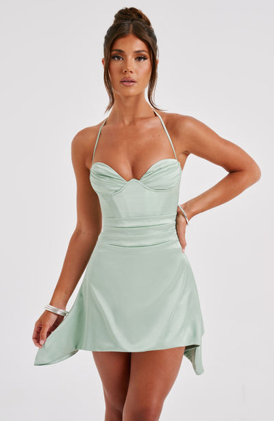Cartia Mini Dress - Sage Green