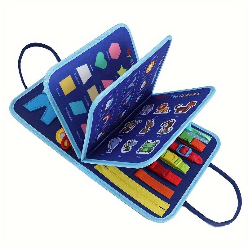 Fesselndes Montessori-Aktivitätsbuch für Kleinkinder – Fördere die Feinmotorik mit Schnürsenkeln, Druckknöpfen und Schnallen