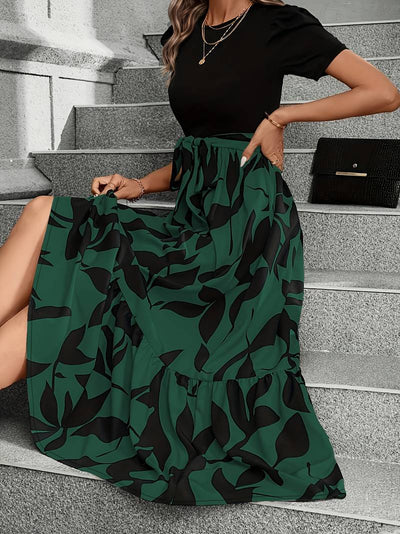 Penelope - Kleid mit Blumendruck und Rundhalsausschnitt