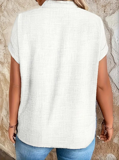 Rosabelle - Lässige Bluse Mit V Ausschnitt