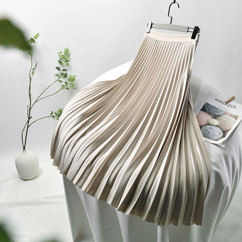 Lynda – Hoch taillierter, schmaler Plus-Size Faltenrock