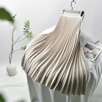 Lynda – Hoch taillierter, schmaler Plus-Size Faltenrock