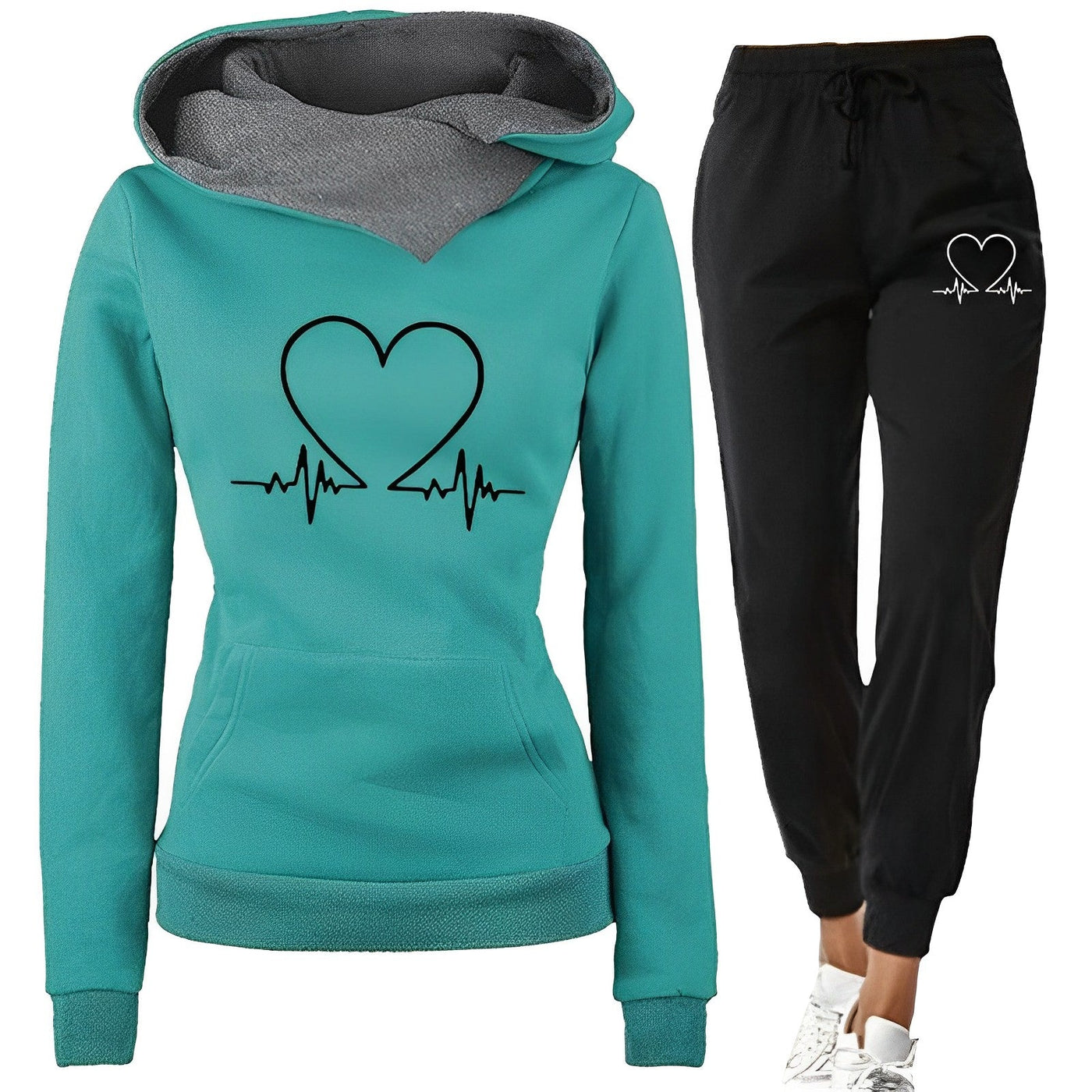 Zweiteiliges Heartbeat-Joggingset