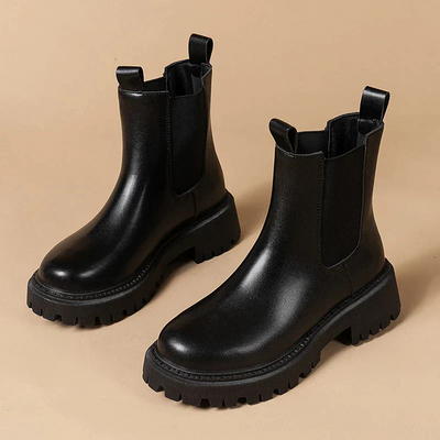 Esther | Damen Chelsea Boots | Schwarz
