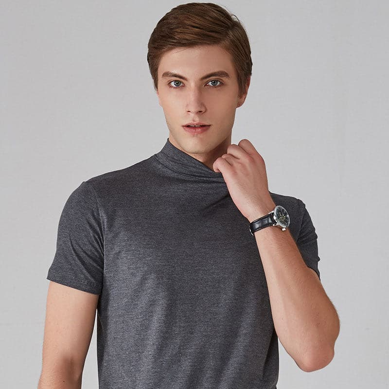 Rein - Hochgeschlossenes Slim-Fit-T-Shirt für Herren