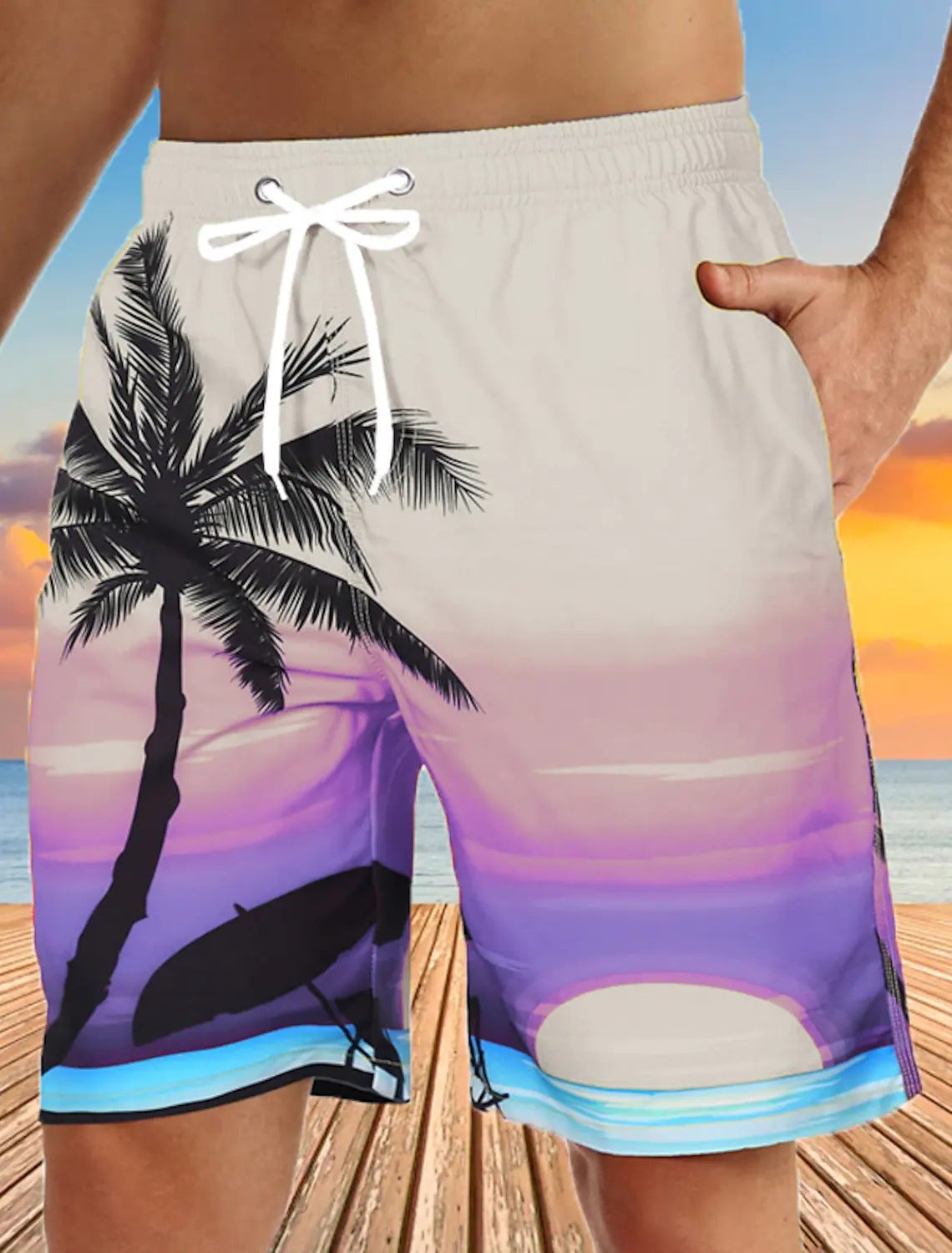 Kris – Herren Sommer Strandhose Schnell trocknend Lockere große Shorts