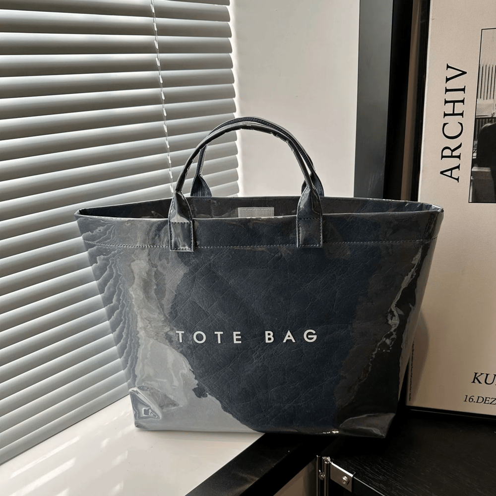 Edelinde® | Tote Tasche mit Zeitungsdruck