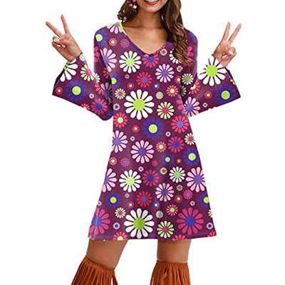 Susan – Hippie Kleid mit Druck