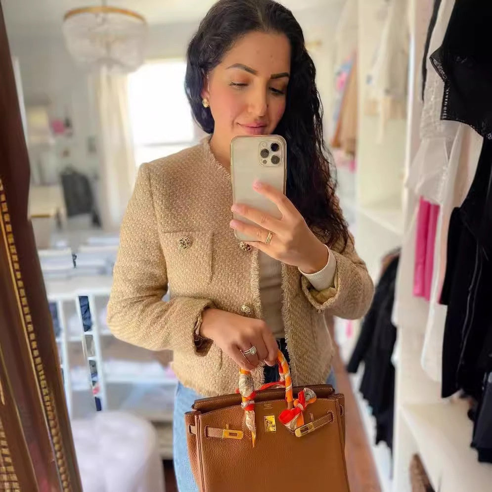 Jade - Wollener Langarm Kurzmantel Winterwärme