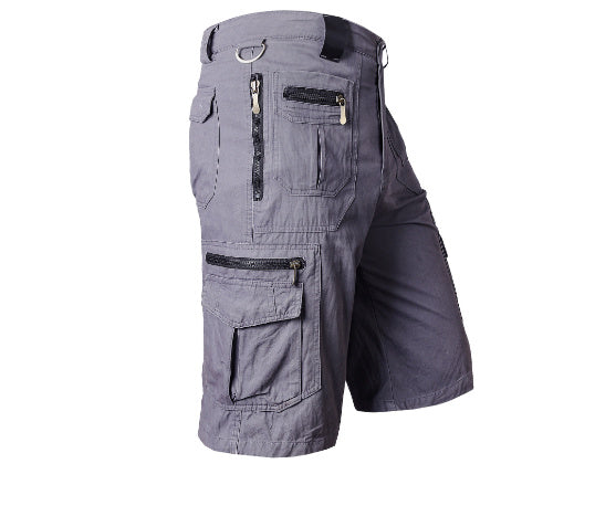 Herren Outdoor Cargo Shorts mit vielen Taschen und Reißverschlüssen – Bequeme Freizeit- und Arbeitsshorts