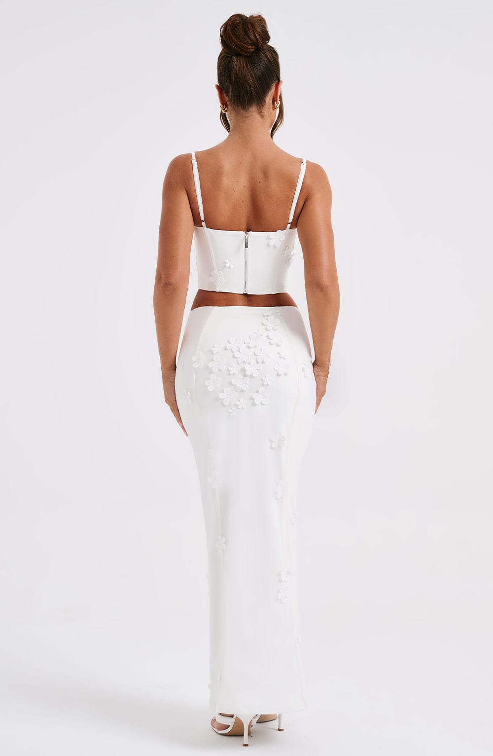 Dalary White Maxi Skirt