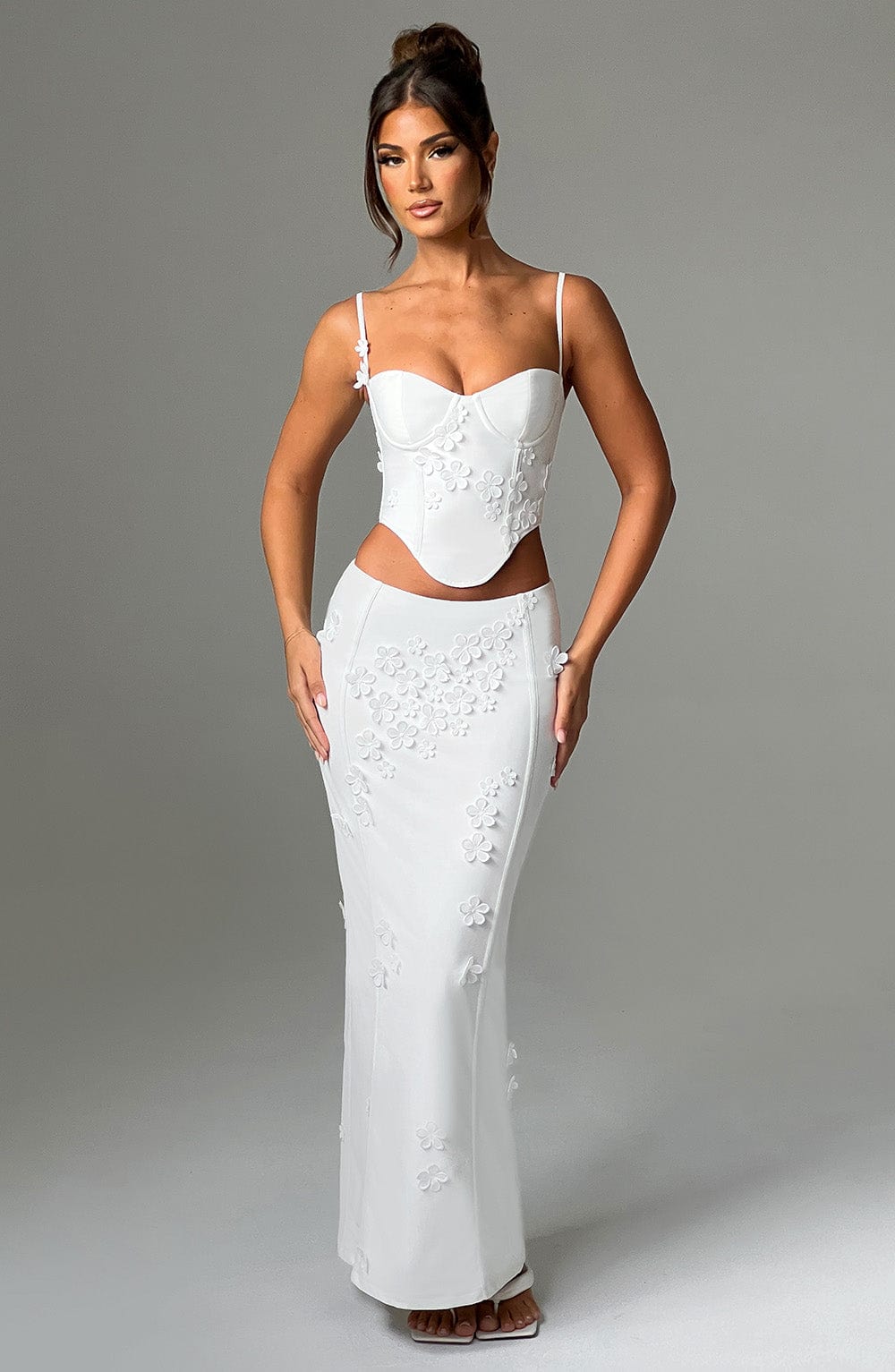 Dalary White Maxi Skirt