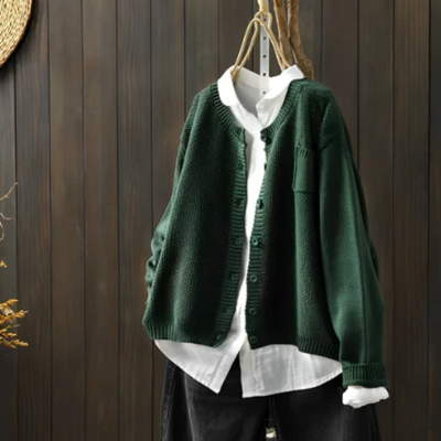 Glinda | Damen Beige Strickjacke | Leichte