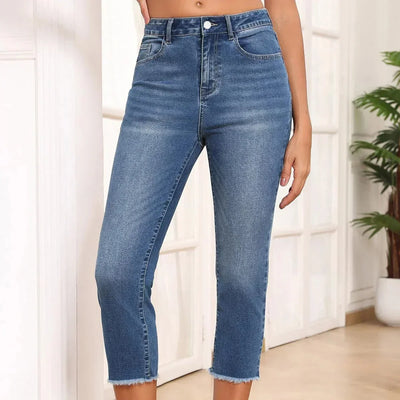Damen Capri Jeans in Dunkelblau