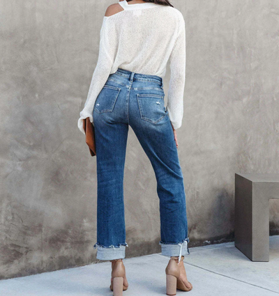 Tracy | Damen High Waist Jeans | Straight Leg