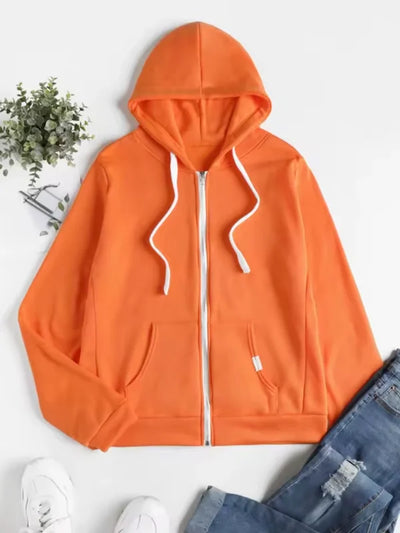 Damen Zip-Hoodie mit Kordelzug