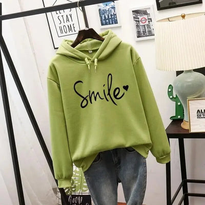 Damen Hoodie mit Smile-Aufdruck
