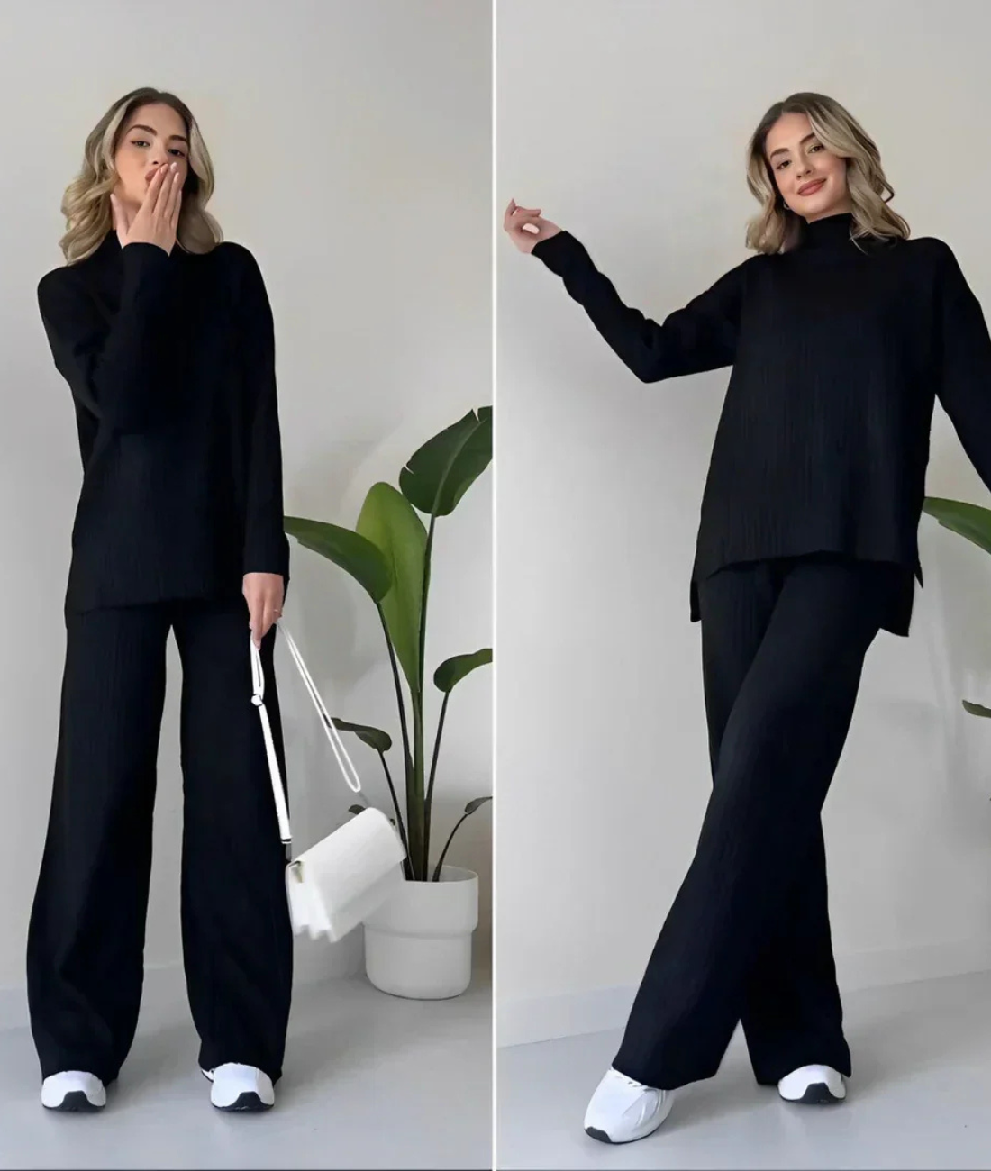 Daleyza | Damen Kuschelig Hausanzuge | Hose und Oberteil