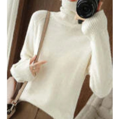 Damen Langarm Rollkragenpullover