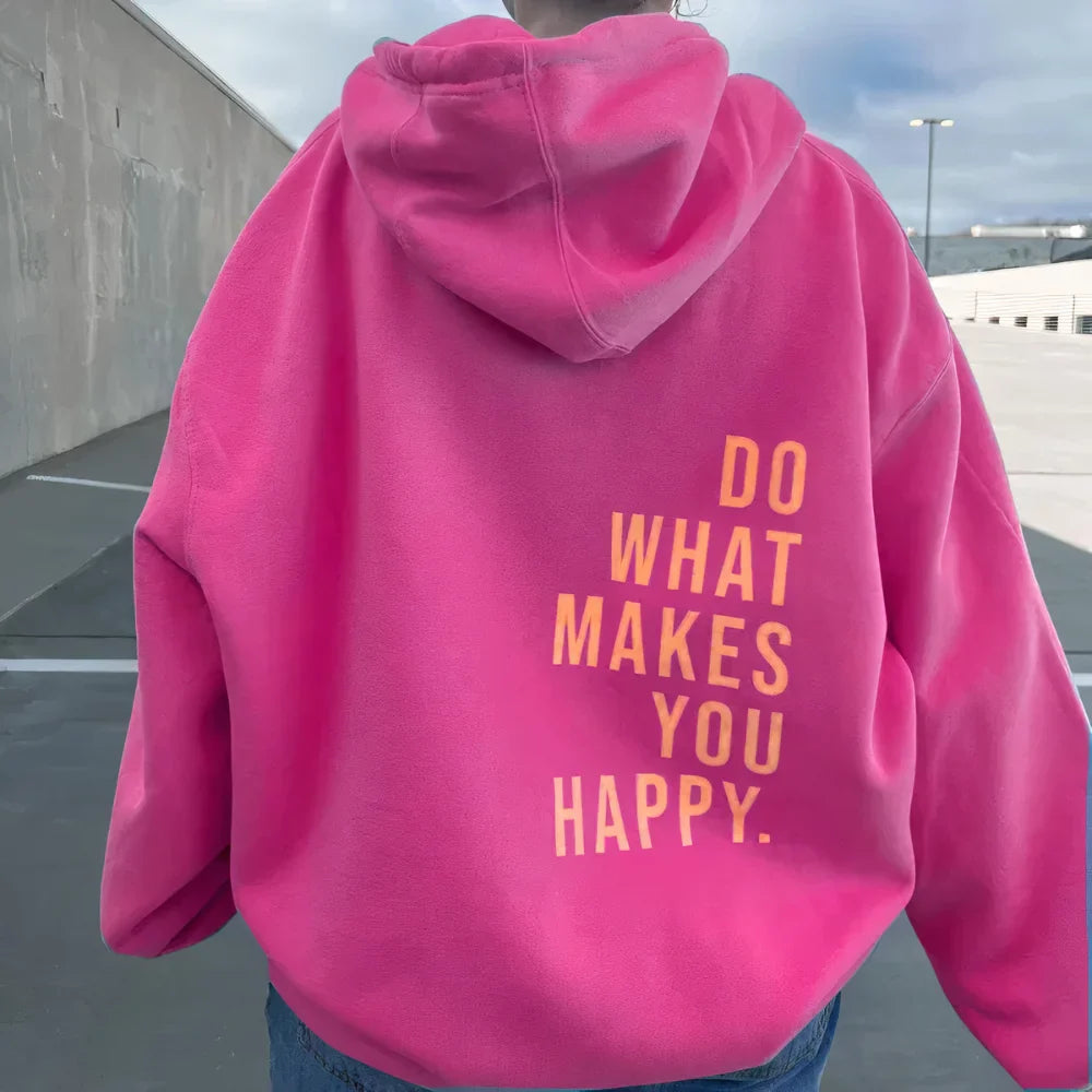 Damen Oversize Hoodie mit fröhlichem Spruch