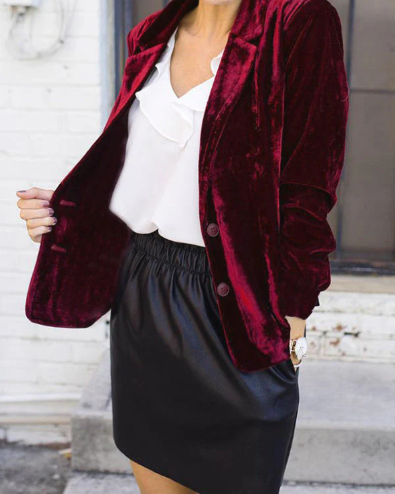 Gaia | Damen Schwarz Blazer | Elegant