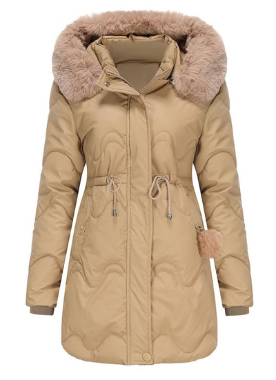 Floryn | Damen Parka Schwarz | Warme Winterjacke