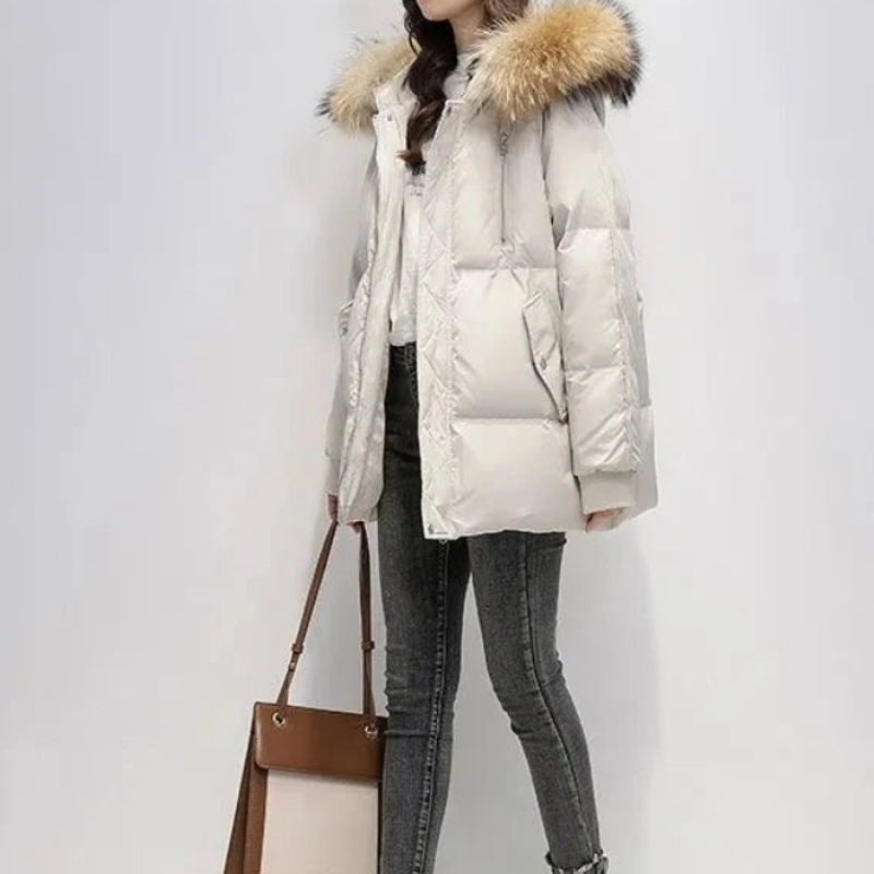 Lindsay | Damen Parka Schwarz | Warme Winterjacke