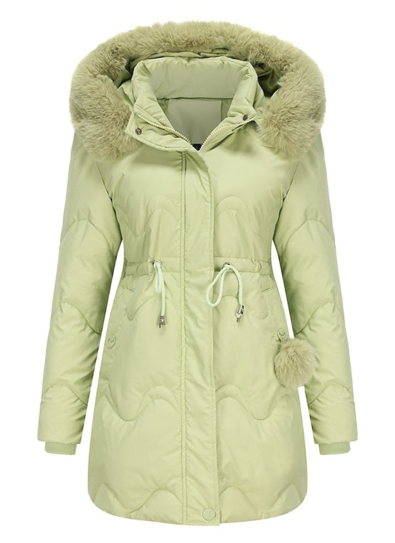 Floryn | Damen Parka Schwarz | Warme Winterjacke