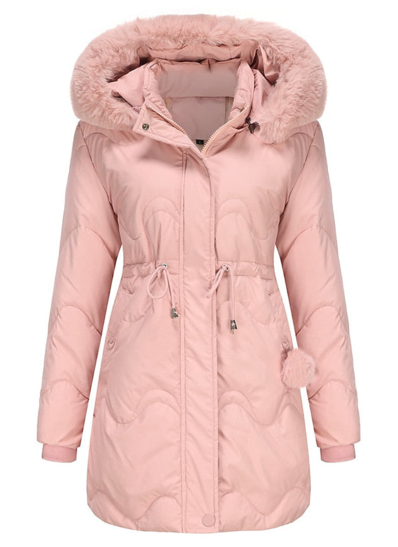 Floryn | Damen Parka Schwarz | Warme Winterjacke