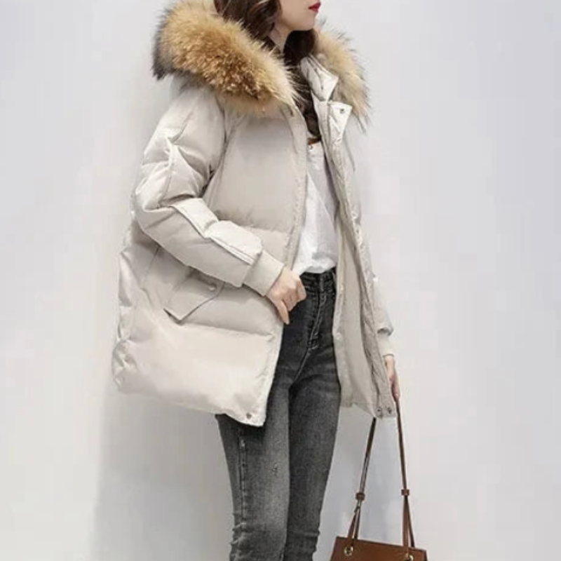 Lindsay | Damen Parka Schwarz | Warme Winterjacke