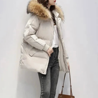 Lindsay | Damen Parka Schwarz | Warme Winterjacke