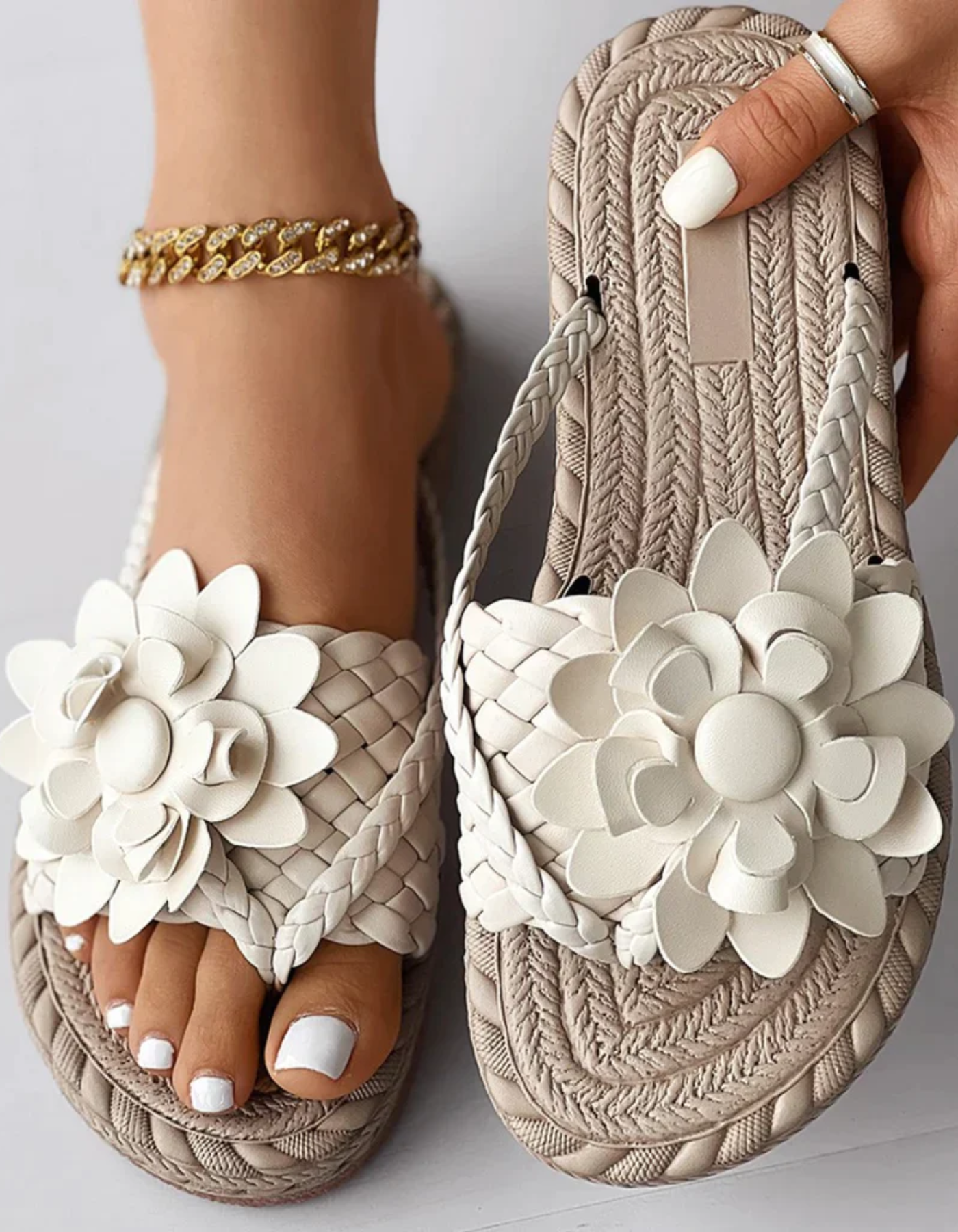 Hailey | Damen Sommer Sandalen | Weiß