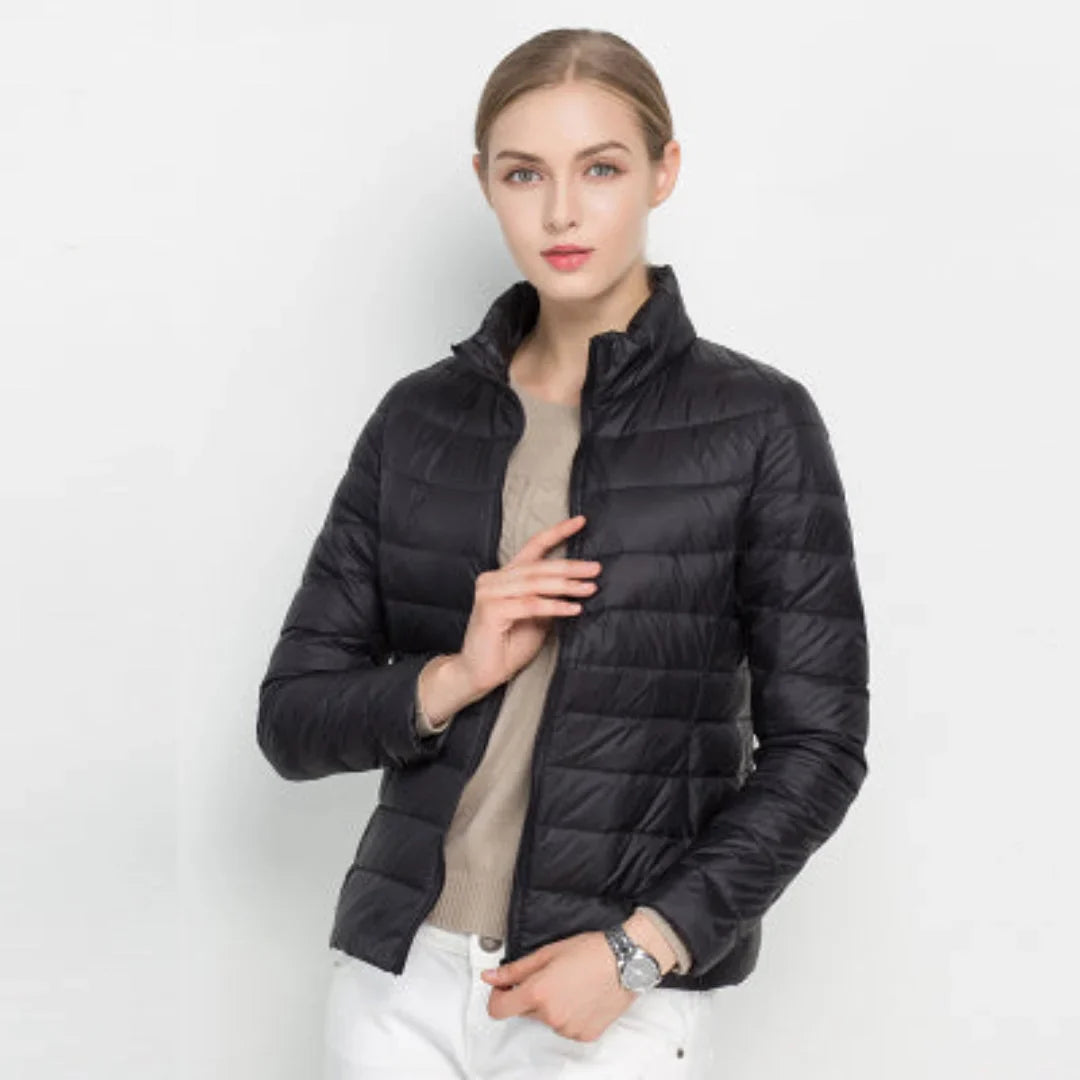 Damen Steppjacke mit leichter Fütterung und Stehkragen