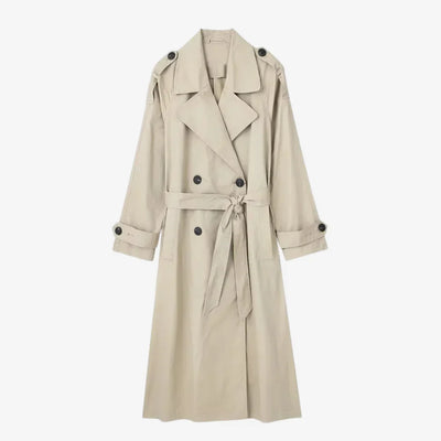 Damen Trenchcoat mit Gürtel und Knopfdetails