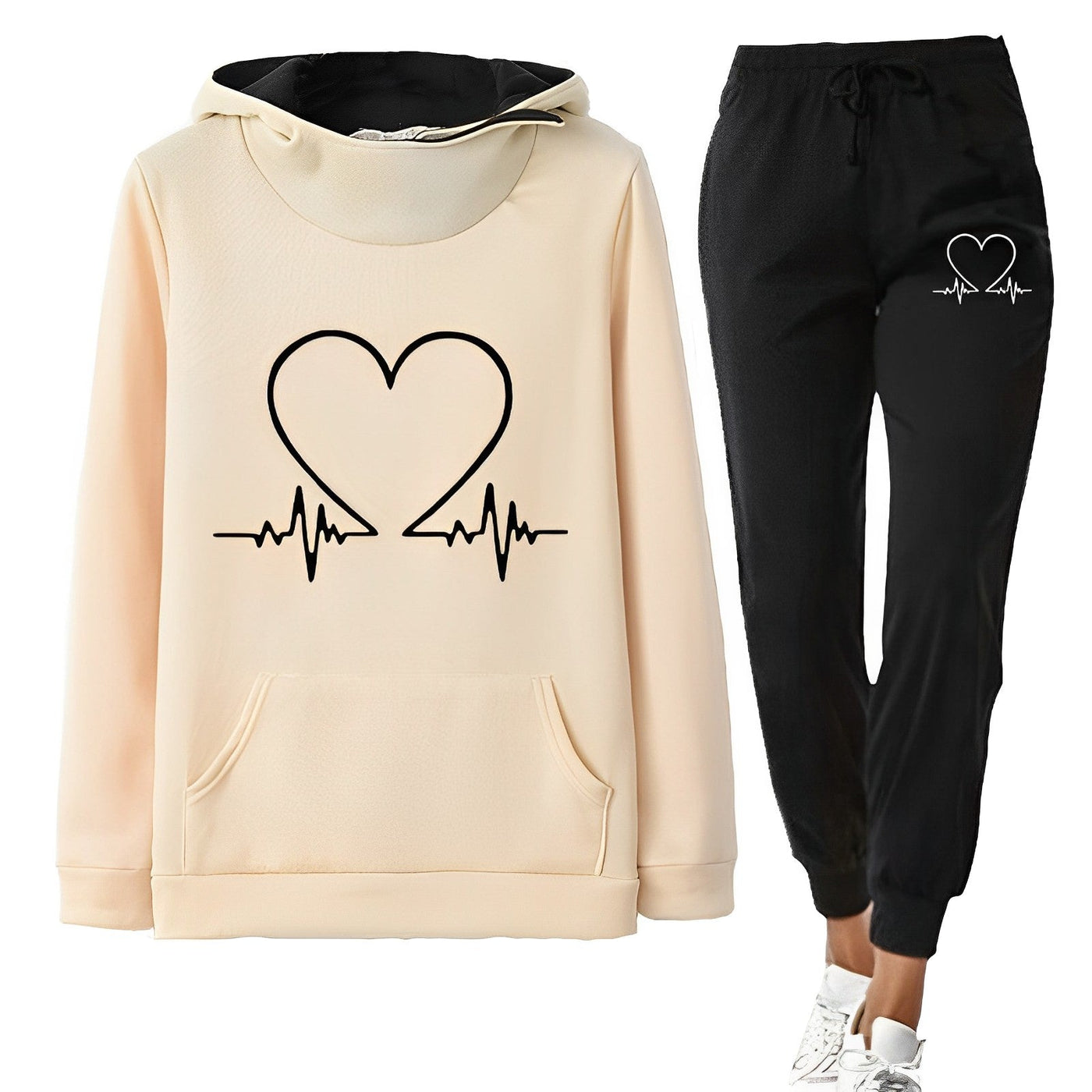 Zweiteiliges Heartbeat-Joggingset