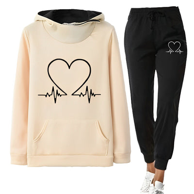 Zweiteiliges Heartbeat-Joggingset