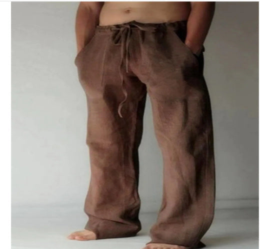 Herren Leinen Freizeithose im Japanischen Stil – Locker, Atmungsaktiv & Modern für Alltag und Urlaub