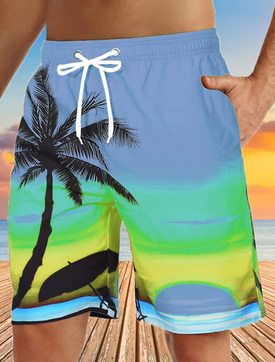 Kris – Herren Sommer Strandhose Schnell trocknend Lockere große Shorts
